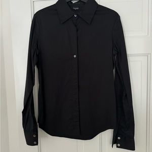 Theory Black Button Down